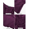 image:imageSCARLET DARKNESS Corset Tops for Women Elastic Neckline Renaissance Shirt Peasant BlouseDeep Purple