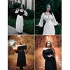 image:imageSCARLET DARKNESS Corset Tops for Women Elastic Neckline Renaissance Shirt Peasant BlouseGreen