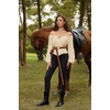 image:imageSCARLET DARKNESS Corset Tops for Women Elastic Neckline Renaissance Shirt Peasant BlousePristine