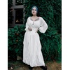 image:imageSCARLET DARKNESS Corset Tops for Women Elastic Neckline Renaissance Shirt Peasant BlouseWhite
