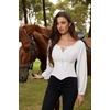 image:imageSCARLET DARKNESS Corset Tops for Women Elastic Neckline Renaissance Shirt Peasant BlouseWhite