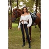 image:imageSCARLET DARKNESS Corset Tops for Women Elastic Neckline Renaissance Shirt Peasant BlouseWhite