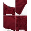 image:imageSCARLET DARKNESS Corset Tops for Women Elastic Neckline Renaissance Shirt Peasant BlouseWine Red