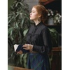 image:imageSCARLET DARKNESS Gothic Victorian Blouse Tops for Women 2026 Cotton Long Sleeve Renaissance ShirtBlack