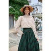 image:imageSCARLET DARKNESS Gothic Victorian Blouse Tops for Women 2026 Cotton Long Sleeve Renaissance ShirtLight Apricot