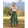 image:imageSCARLRT Darkness Long Skirts for Women Renaissance Flowy Pirate Maxi SkirtArmy Green