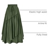 image:imageSCARLRT Darkness Long Skirts for Women Renaissance Flowy Pirate Maxi SkirtArmy Green