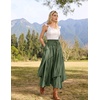 image:imageSCARLRT Darkness Long Skirts for Women Renaissance Flowy Pirate Maxi SkirtArmy Green