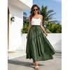 image:imageSCARLRT Darkness Long Skirts for Women Renaissance Flowy Pirate Maxi SkirtArmy Green