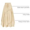 image:imageSCARLRT Darkness Long Skirts for Women Renaissance Flowy Pirate Maxi SkirtBeige