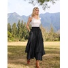 image:imageSCARLRT Darkness Long Skirts for Women Renaissance Flowy Pirate Maxi SkirtBlack