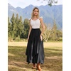 image:imageSCARLRT Darkness Long Skirts for Women Renaissance Flowy Pirate Maxi SkirtBlack