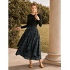 image:imageSCARLRT Darkness Long Skirts for Women Renaissance Flowy Pirate Maxi SkirtBlue Green Plaid