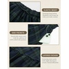 image:imageSCARLRT Darkness Long Skirts for Women Renaissance Flowy Pirate Maxi SkirtBlue Green Plaid