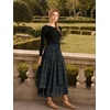 image:imageSCARLRT Darkness Long Skirts for Women Renaissance Flowy Pirate Maxi SkirtBlue Green Plaid