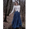 image:imageSCARLRT Darkness Long Skirts for Women Renaissance Flowy Pirate Maxi SkirtBlue Plaid