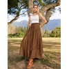 image:imageSCARLRT Darkness Long Skirts for Women Renaissance Flowy Pirate Maxi SkirtBrown
