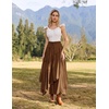 image:imageSCARLRT Darkness Long Skirts for Women Renaissance Flowy Pirate Maxi SkirtBrown