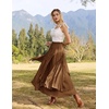 image:imageSCARLRT Darkness Long Skirts for Women Renaissance Flowy Pirate Maxi SkirtBrown