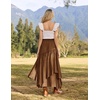 image:imageSCARLRT Darkness Long Skirts for Women Renaissance Flowy Pirate Maxi SkirtBrown