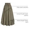 image:imageSCARLRT Darkness Long Skirts for Women Renaissance Flowy Pirate Maxi SkirtBrown Plaid