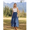 image:imageSCARLRT Darkness Long Skirts for Women Renaissance Flowy Pirate Maxi SkirtDenim Blue