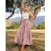 image:imageSCARLRT Darkness Long Skirts for Women Renaissance Flowy Pirate Maxi SkirtDusty Rose