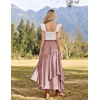 image:imageSCARLRT Darkness Long Skirts for Women Renaissance Flowy Pirate Maxi SkirtDusty Rose