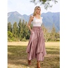 image:imageSCARLRT Darkness Long Skirts for Women Renaissance Flowy Pirate Maxi SkirtDusty Rose