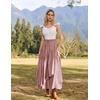 image:imageSCARLRT Darkness Long Skirts for Women Renaissance Flowy Pirate Maxi SkirtDusty Rose