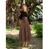 image:imageSCARLRT Darkness Long Skirts for Women Renaissance Flowy Pirate Maxi SkirtEarthy Brown Plaid