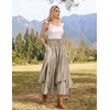 image:imageSCARLRT Darkness Long Skirts for Women Renaissance Flowy Pirate Maxi SkirtGray Brown