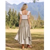 image:imageSCARLRT Darkness Long Skirts for Women Renaissance Flowy Pirate Maxi SkirtGray Brown
