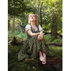 image:imageSCARLRT Darkness Long Skirts for Women Renaissance Flowy Pirate Maxi SkirtGreen Yellow Plaid