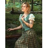 image:imageSCARLRT Darkness Long Skirts for Women Renaissance Flowy Pirate Maxi SkirtGreen Yellow Plaid