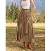 image:imageSCARLRT Darkness Long Skirts for Women Renaissance Flowy Pirate Maxi SkirtKhaki