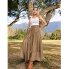 image:imageSCARLRT Darkness Long Skirts for Women Renaissance Flowy Pirate Maxi SkirtKhaki