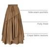 image:imageSCARLRT Darkness Long Skirts for Women Renaissance Flowy Pirate Maxi SkirtKhaki