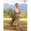 image:imageSCARLRT Darkness Long Skirts for Women Renaissance Flowy Pirate Maxi SkirtKhaki