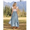 image:imageSCARLRT Darkness Long Skirts for Women Renaissance Flowy Pirate Maxi SkirtLight Blue