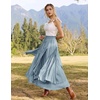 image:imageSCARLRT Darkness Long Skirts for Women Renaissance Flowy Pirate Maxi SkirtLight Blue