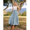 image:imageSCARLRT Darkness Long Skirts for Women Renaissance Flowy Pirate Maxi SkirtLight Blue