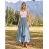 image:imageSCARLRT Darkness Long Skirts for Women Renaissance Flowy Pirate Maxi SkirtLight Blue