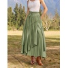 image:imageSCARLRT Darkness Long Skirts for Women Renaissance Flowy Pirate Maxi SkirtLight Green
