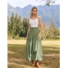 image:imageSCARLRT Darkness Long Skirts for Women Renaissance Flowy Pirate Maxi SkirtLight Green