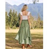image:imageSCARLRT Darkness Long Skirts for Women Renaissance Flowy Pirate Maxi SkirtLight Green