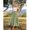 image:imageSCARLRT Darkness Long Skirts for Women Renaissance Flowy Pirate Maxi SkirtLight Green