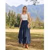image:imageSCARLRT Darkness Long Skirts for Women Renaissance Flowy Pirate Maxi SkirtNavy Blue