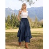 image:imageSCARLRT Darkness Long Skirts for Women Renaissance Flowy Pirate Maxi SkirtNavy Blue