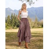 image:imageSCARLRT Darkness Long Skirts for Women Renaissance Flowy Pirate Maxi SkirtPlum Gray